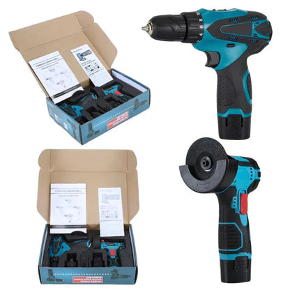 Set Bormașină Autofiletantă cu Percuție + 2 acumulatori 48V / 5Ah + 30 accesorii